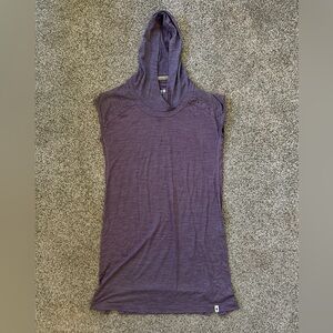 Smartwool Women’s Merino Wool Purple Short Sleeve Hooded Casual Dress